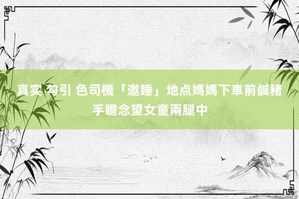 真实 勾引 色司機「邀睡」地点媽媽　下車前鹹豬手瞻念望女童兩腿中